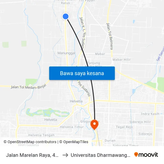 Jalan Marelan Raya, 400 to Universitas Dharmawangsa map