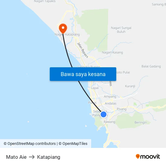 Mato Aie to Katapiang map