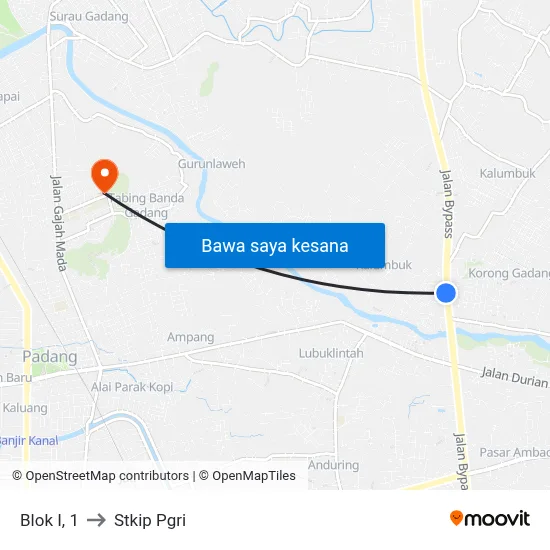 Blok I, 1 to Stkip Pgri map