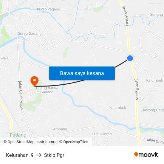 Kelurahan, 9 to Stkip Pgri map