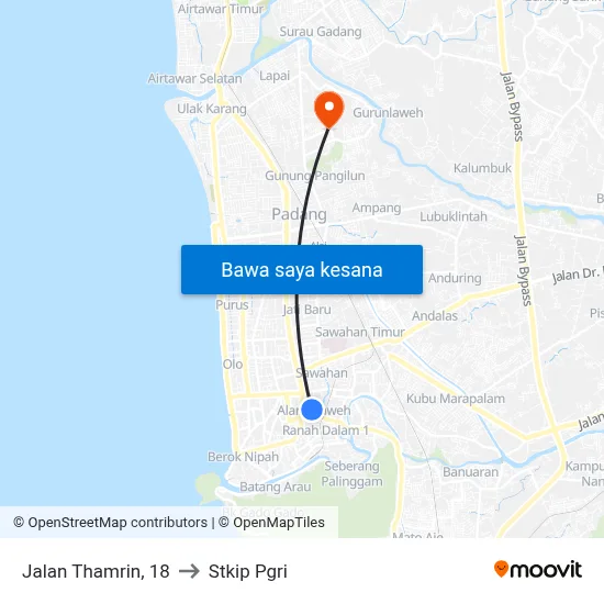 Jalan Thamrin, 18 to Stkip Pgri map