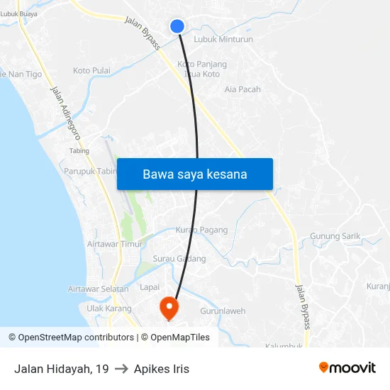 Jalan Hidayah, 19 to Apikes Iris map