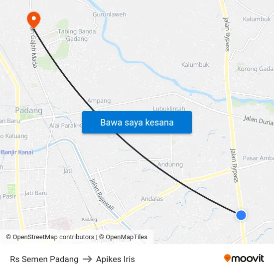 Rs Semen Padang to Apikes Iris map