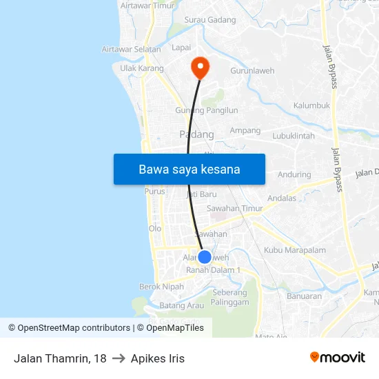 Jalan Thamrin, 18 to Apikes Iris map