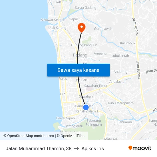 Jalan Muhammad Thamrin, 38 to Apikes Iris map