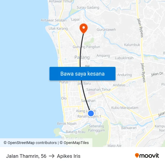 Jalan Thamrin, 56 to Apikes Iris map
