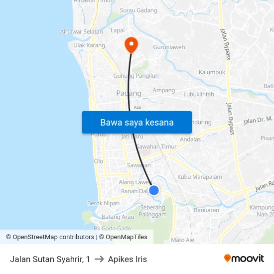Jalan Sutan Syahrir, 1 to Apikes Iris map