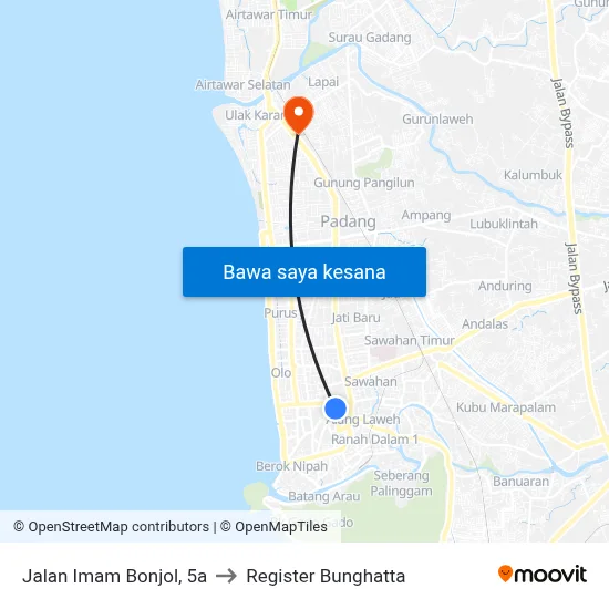 Jalan Imam Bonjol, 5a to Register Bunghatta map