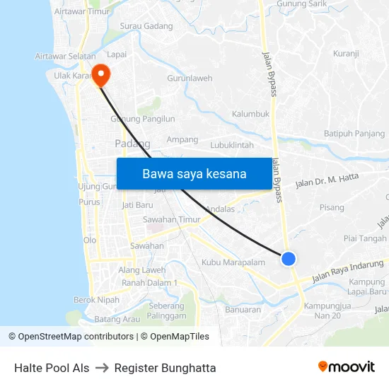 Halte Pool Als to Register Bunghatta map