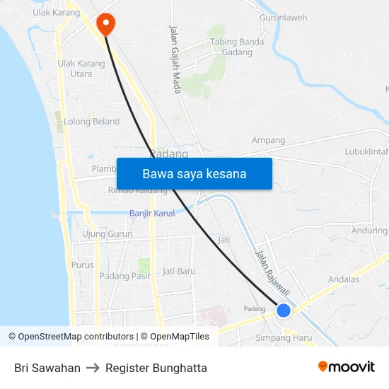 Bri Sawahan to Register Bunghatta map