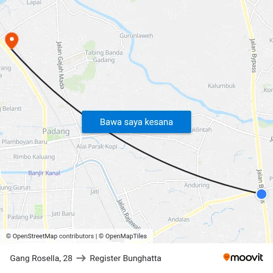 Gang Rosella, 28 to Register Bunghatta map