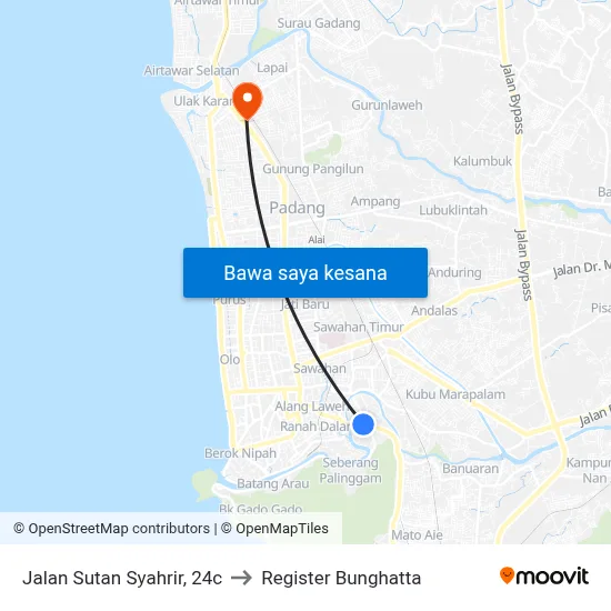Jalan Sutan Syahrir, 24c to Register Bunghatta map