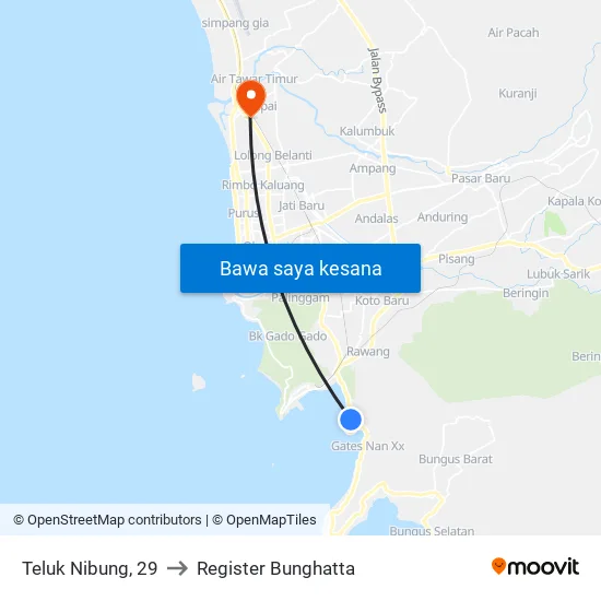 Teluk Nibung, 29 to Register Bunghatta map