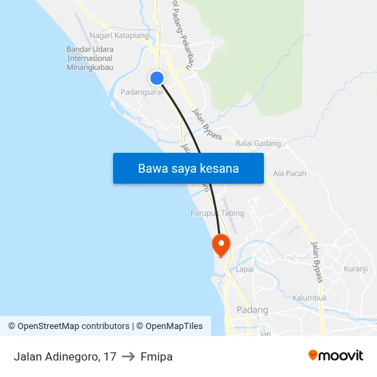 Jalan Adinegoro, 17 to Fmipa map