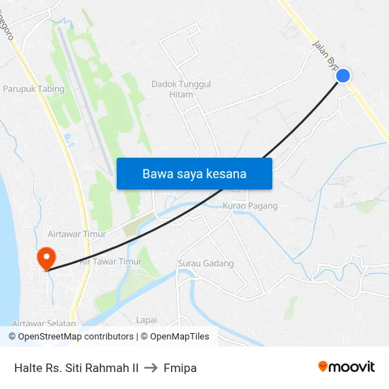 Halte Rs. Siti Rahmah II to Fmipa map