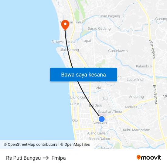 Rs Puti Bungsu to Fmipa map