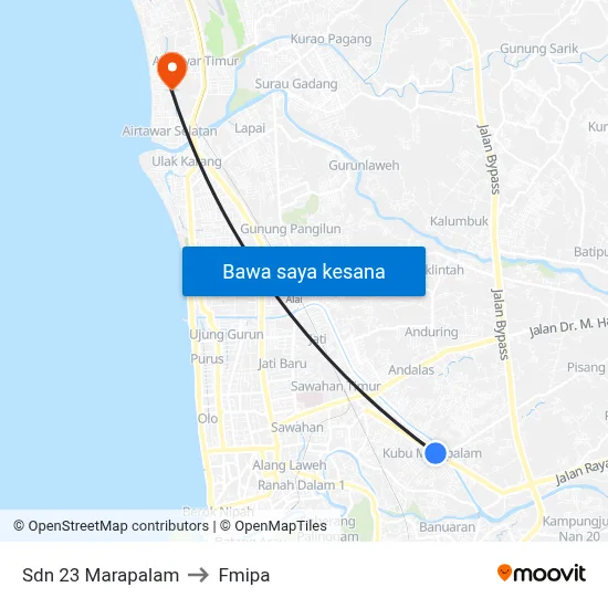 Sdn 23 Marapalam to Fmipa map