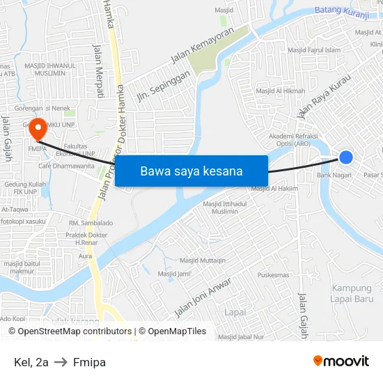 Kel, 2a to Fmipa map