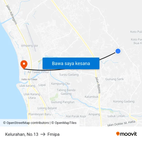 Kelurahan, No.13 to Fmipa map