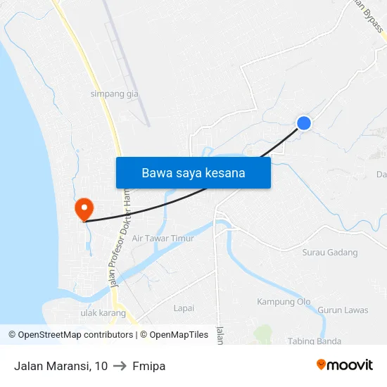 Jalan Maransi, 10 to Fmipa map