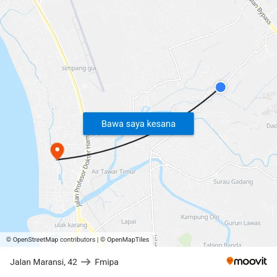 Jalan Maransi, 42 to Fmipa map