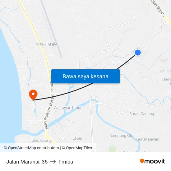 Jalan Maransi, 35 to Fmipa map