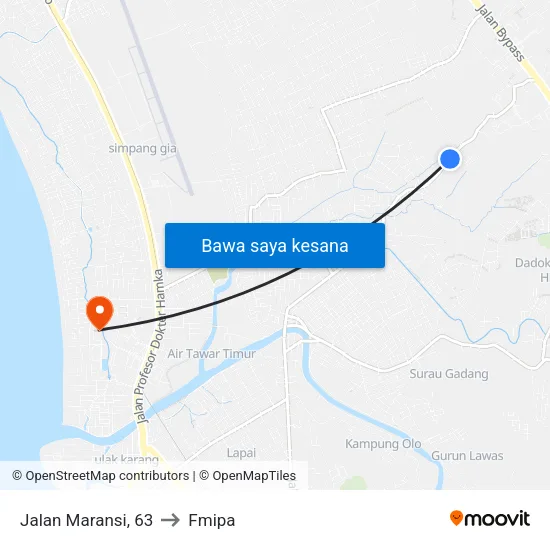 Jalan Maransi, 63 to Fmipa map