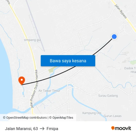 Jalan Maransi, 63 to Fmipa map