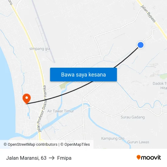 Jalan Maransi, 63 to Fmipa map