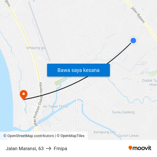 Jalan Maransi, 63 to Fmipa map
