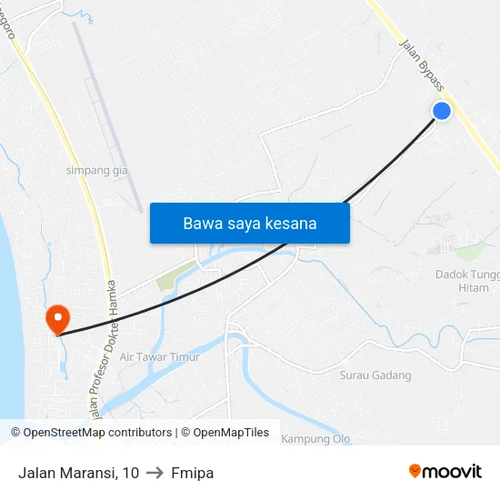 Jalan Maransi, 10 to Fmipa map