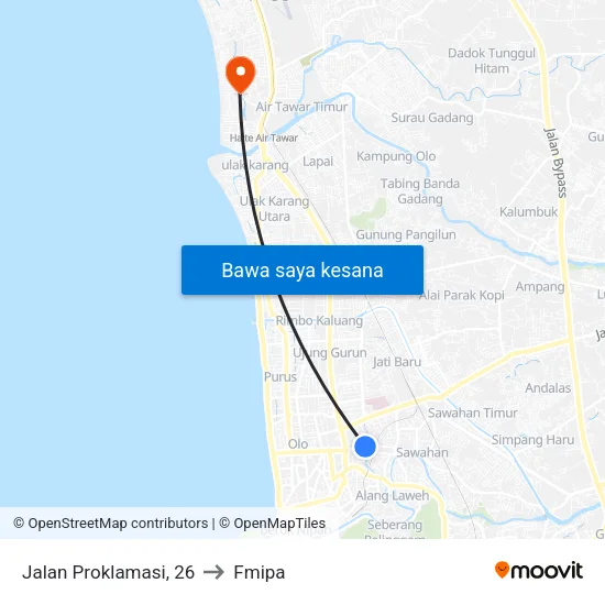 Jalan Proklamasi, 26 to Fmipa map