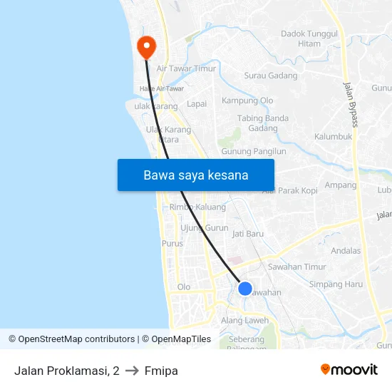 Jalan Proklamasi, 2 to Fmipa map
