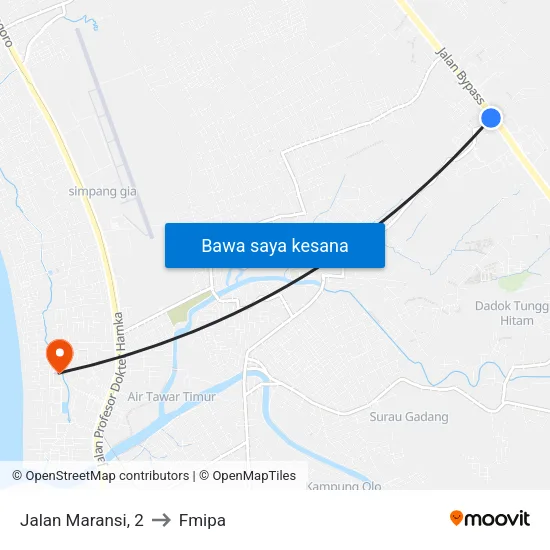 Jalan Maransi, 2 to Fmipa map