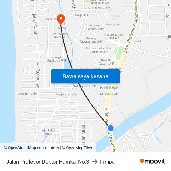 Jalan Profesor Doktor Hamka, No.3 to Fmipa map