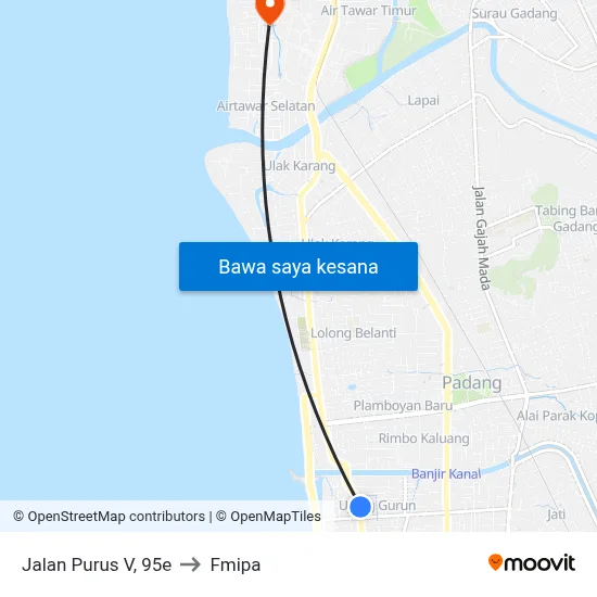 Jalan Purus V, 95e to Fmipa map