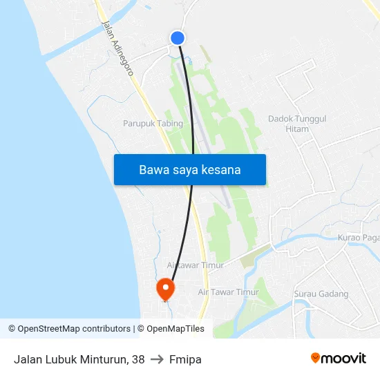 Jalan Lubuk Minturun, 38 to Fmipa map