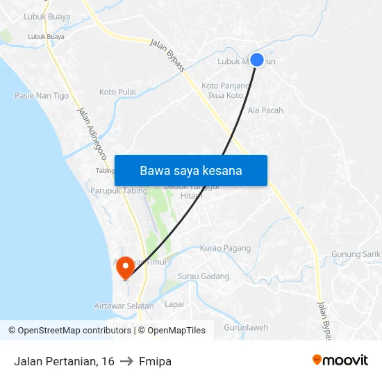 Jalan Pertanian, 16 to Fmipa map