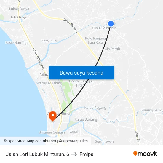 Jalan Lori Lubuk Minturun, 6 to Fmipa map