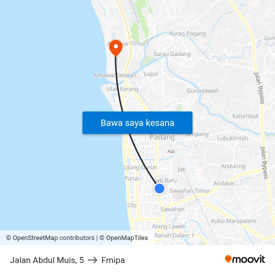 Jalan Abdul Muis, 5 to Fmipa map