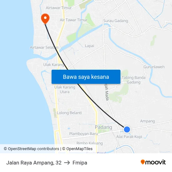 Jalan Raya Ampang, 32 to Fmipa map