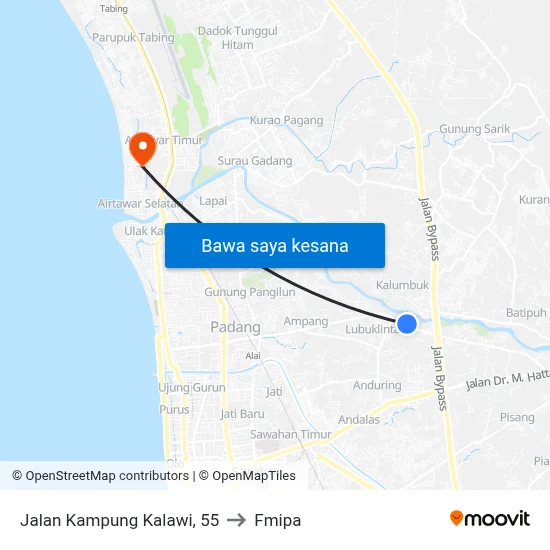 Jalan Kampung Kalawi, 55 to Fmipa map