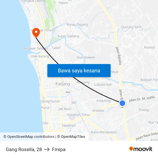Gang Rosella, 28 to Fmipa map