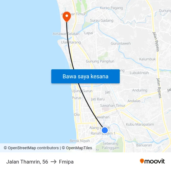 Jalan Thamrin, 56 to Fmipa map