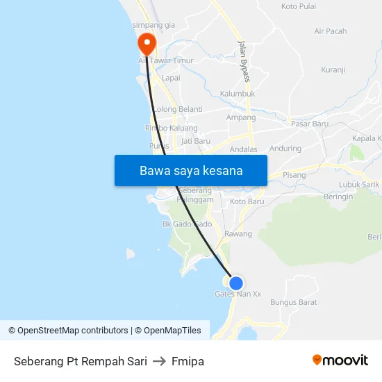 Seberang Pt Rempah Sari to Fmipa map