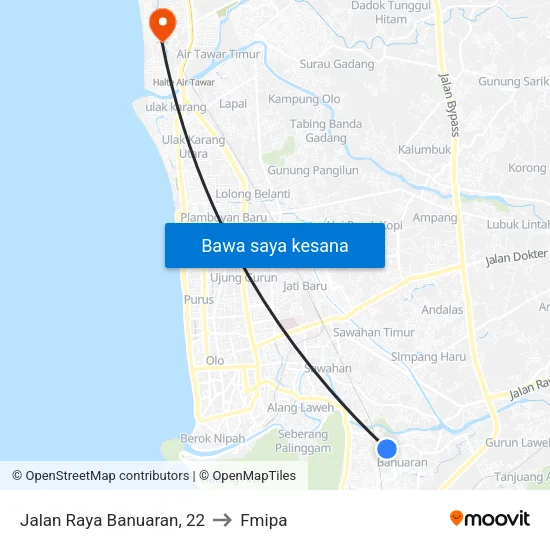 Jalan Raya Banuaran, 22 to Fmipa map