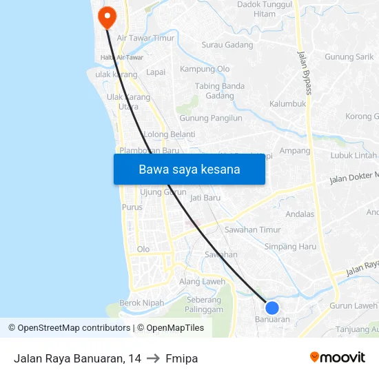 Jalan Raya Banuaran, 14 to Fmipa map