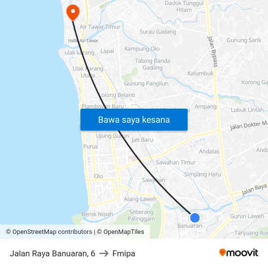 Jalan Raya Banuaran, 6 to Fmipa map