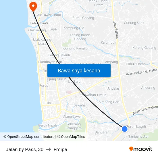 Jalan by Pass, 30 to Fmipa map
