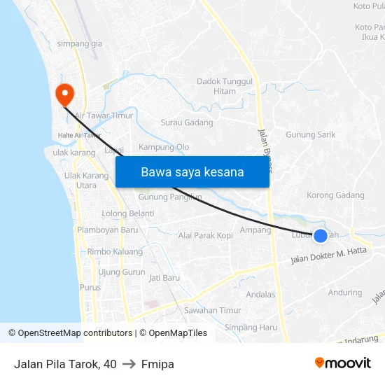 Jalan Pila Tarok, 40 to Fmipa map